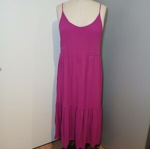 LOFT Magenta Spaghetti Dress Size Small